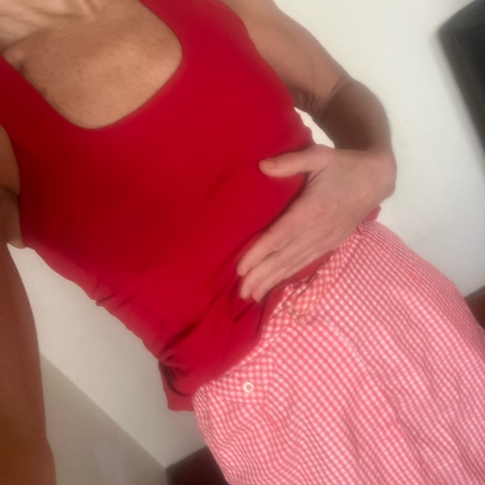 Red Gingham Skirt vintage
